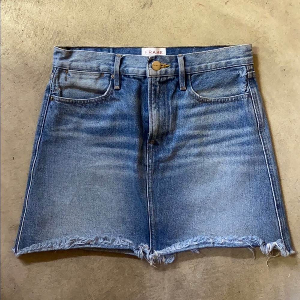 Frame le high mimi denim skirt size 27